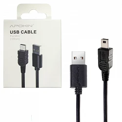 Cable de Datos y Carga APOKIN USB 2.0 a MiniUSB 1m