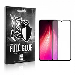 Full Glue 5D Verre Trempé Xiaomi Redmi Note 8 Protecteur d'écran incurvé Noir