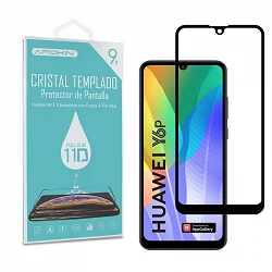 Cristal templado Full Glue 11D Premium Huawei Y6P 2020 Protector de Pantalla Curvo Negro