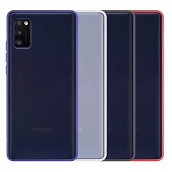 Coque Gel Samsung Galaxy A41 Smoke avec bordure colorée