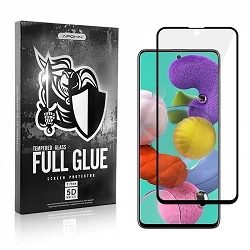 Cristal templado Full Glue 5D Samsung Galaxy A51 Protector de Pantalla Curvo Negro