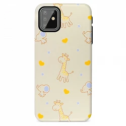 Coque Gel Double Couche Samsung Galaxy A81/Note 10 Lite Girafes et Éléphants