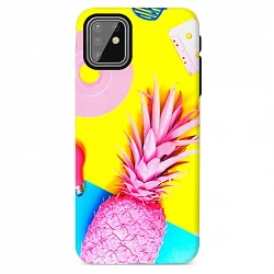 Coque Gel Double Couche Samsung Galaxy A81/Note 10 Lite Ananas Rose