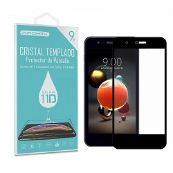Cristal templado Full Glue 11D Premium LG K8 2018 / K9 2018 Protector de Pantalla Curvo Negro