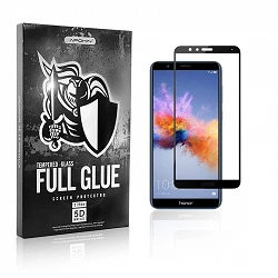 Protecteur d'écran incurvé en verre trempé 5D Full Glue Huawei Honor 7x noir
