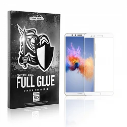 Protecteur d'écran incurvé blanc en verre trempé Huawei Honor 7x Full Glue 5D