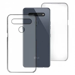 Double coque en silicone transparente avant et arrière pour LG K51s