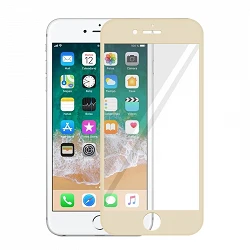 Cristal templado completo iPhone 6 Plus / 6s Plus Protector de Pantalla Dorado