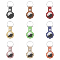 Couverture Air Tag en similicuir avec porte-clés 9 couleurs