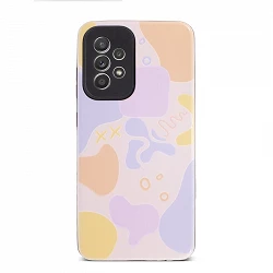 Coque Gel Double Couche pour Samsung Galaxy A72-5G - Formes Roses