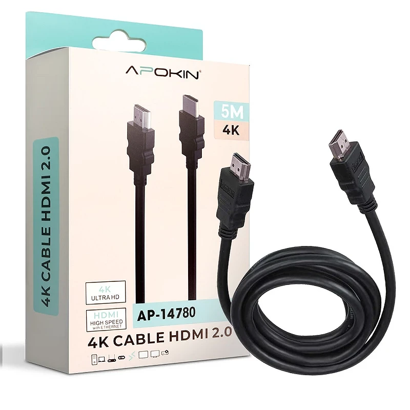 Câble HDMI 4K Ultra Haute Définition 5 Mètres APOKIN