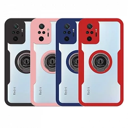 Coque Double Avec Aimant et Anneau Xiaomi Redmi Note 10 Pro Silicone Avant et Arrière - 4 Couleurs