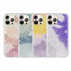 Funda Gel Transparente Purpurina Protección Cámara 3D iPhone 11 Pro 4 -Colores