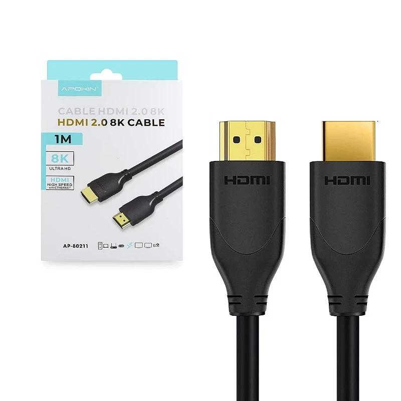 Câble HDMI Or 8K Ultra Haute Définition 1 Mètre APOKIN