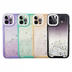 Funda Gel Anti-Golpe de purpurina para iPhone 12 Pro 4 -Colores