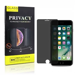 Cristal templado Privacidad iPhone 6 / 6s Negro Protector de Pantalla 5D Curvo