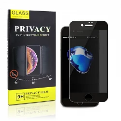 Cristal templado Privacidad iPhone 7 / 8 Protector de Pantalla 5D Curvo