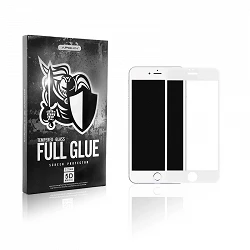 Coque 200* Full Glue 5D Verre Trempé Iphone 6 Plus Protecteur d'écran incurvé Blanc