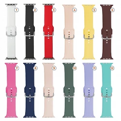 Correa Silicona con Broche Apple Watch 42 / 44 / 45 mm 10 Colores