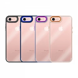 Funda Premium Antigolpe Transparente para iPhone 6/7/8 Borde Camara Aluminio 6 Color