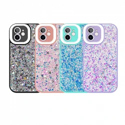 Funda Glitter Purpurina Fluorescente para iPhone 12 6.1"