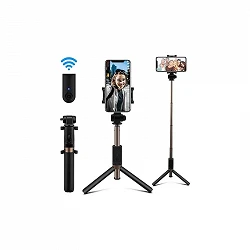DISPHO Trépied Bluetooth Selfie Stick WS20001-3 62CM avec Télécommande