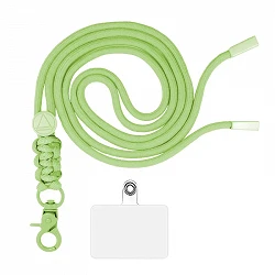 Adaptateur universel à effet ressort avec cordon pour accrocher la coque de téléphone portable vert