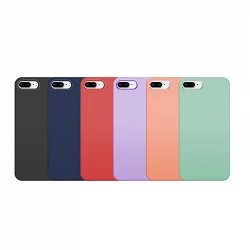 Funda Premium de Silicona para iPhone 7/8/SE Borde Camara Aluminio 6 Colores Surtidos