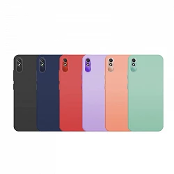 Funda Premium de Silicona para Xiaomi Redmi 9 Borde Camara Aluminio 6 Colores Surtidos