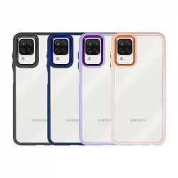Coque transparente antichoc Premium pour Samsung Galaxy A12 5G Camera Edge Aluminium 6 couleurs