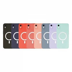 Coque en silicone souple Magsafe pour iPhone XR 7 couleurs
