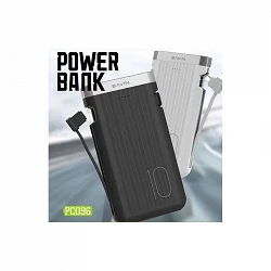 Power Bank PC096 10.000Mha Lighning, Tipo-C y MicroUSB 2-Colores