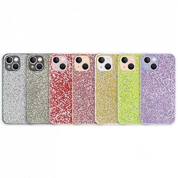 Funda Silicona Glitter Tipo Swaroski iPhone 14 Pro - 7 Colores