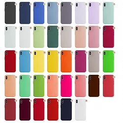 Coque en silicone liquide effet peau iPhone Xs Max disponible en 38 couleurs