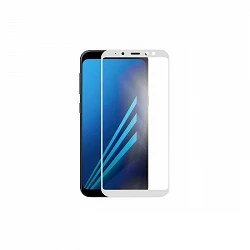 Protecteur d'écran en verre trempé Full Glue pour Samsung Galaxy A6 Plus 2018 Blanc