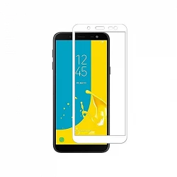 Protecteur d'écran en verre trempé Full Glue pour Samsung Galaxy J6 2018 Blanc