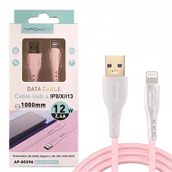 Cable Lightning a USB 3.0 1Metro 12W 2.4A Rosa