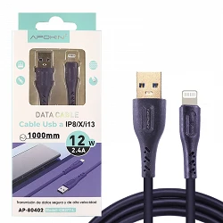 Cable Lightning a USB 3.0 1Metro 12W 2.4A Morado