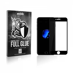 Protecteur d'écran incurvé en verre trempé 5D Full Glue Iphone 7 / 8 noir
