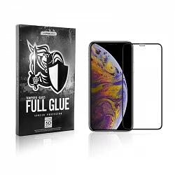 Protecteur d'écran incurvé en verre trempé 5D Full Glue Iphone Xs Max noir