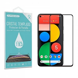 Cristal templado Full Glue 11D Premium Google Pixel 5 Protector de Pantalla Curvo Negro