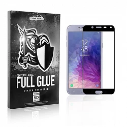 Protecteur d'écran incurvé en verre trempé 5D Full Glue Samsung Galaxy J4 2018 Noir