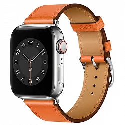 Bracelet Cuir WIWU pour Apple Watch 42/44/45/49 mm Orange