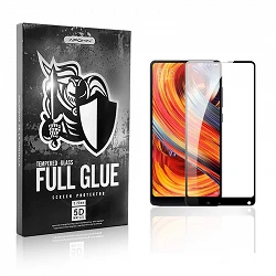 Protecteur d'écran incurvé en verre trempé 5D Full Glue pour Xiaomi Mi Mix 2S Noir