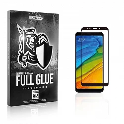 Full Glue 5D Verre Trempé Xiaomi Redmi 5 Protecteur d'écran incurvé Noir