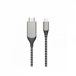 Wiwu Câble HDMI Type-C vers HDMI + Chargement USB Noir 2M