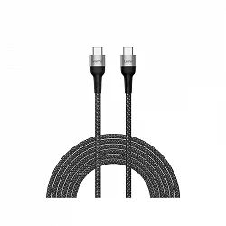 Wiwu Cable Tipo-C a Tipo-C F15 100W Cyclone 1.5M Negro