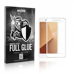 Cristal templado Full Glue 5D Xiaomi Redmi Note 5A Protector de Pantalla Curvo Blanco