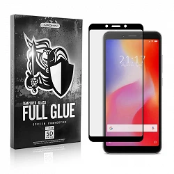 Protecteur d'écran incurvé en verre trempé 5D Full Glue Xiaomi Redmi 6 / 6A Noir