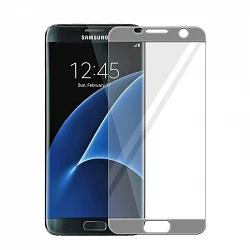 Protecteur d'écran en verre trempé incurvé pour Samsung Galaxy S7 Edge Argent